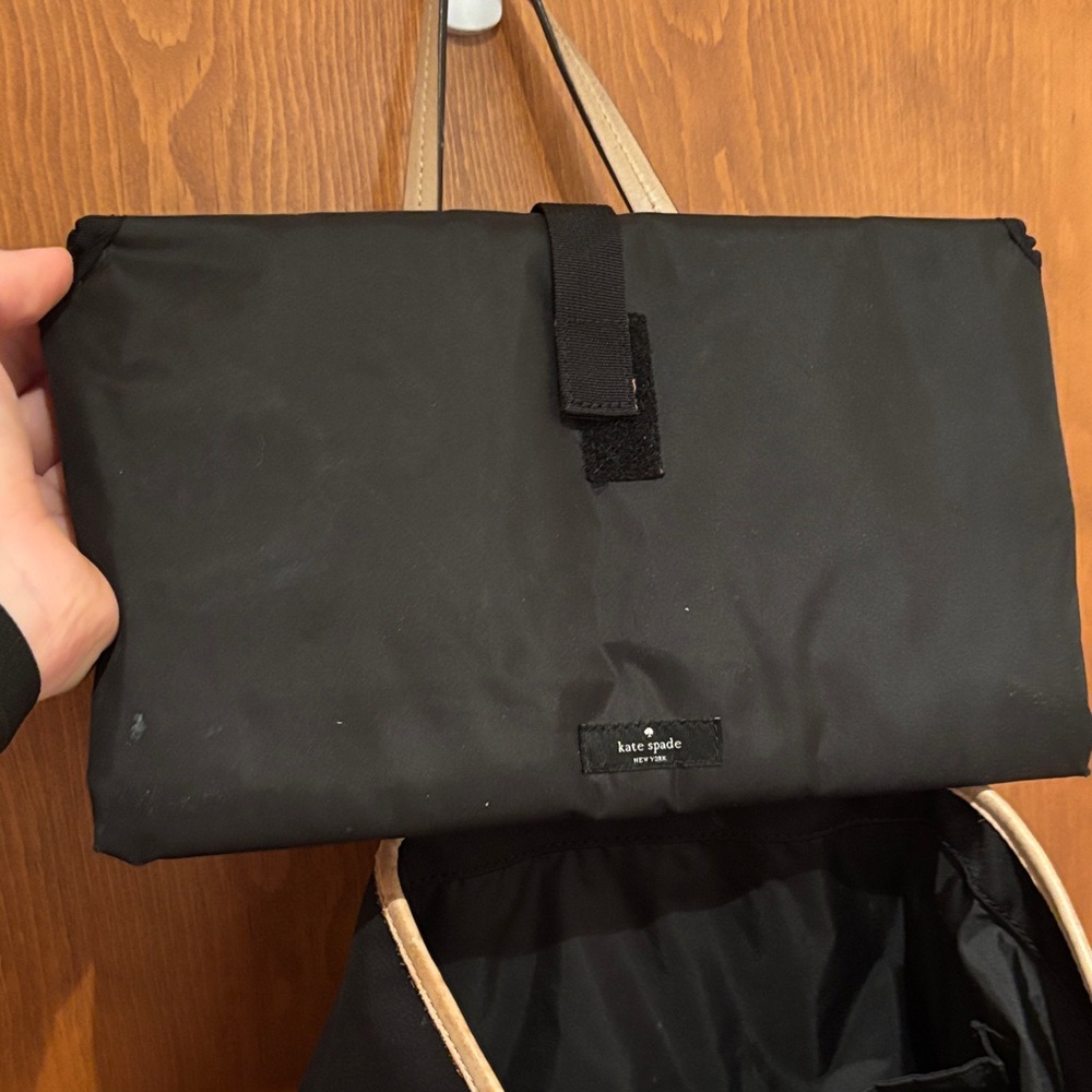 Kate Spade Black Tote with Cream Straps - Picture 5 of 7